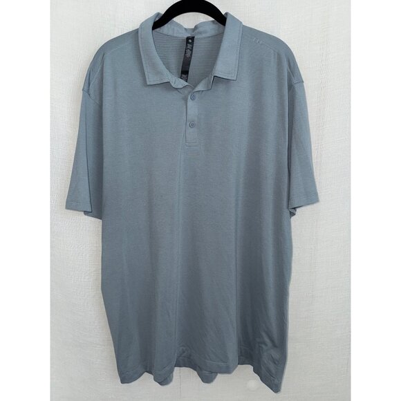 Lululemon Evolution Polo Short Sleeve Silverescent Size XXL - Picture 1 of 4